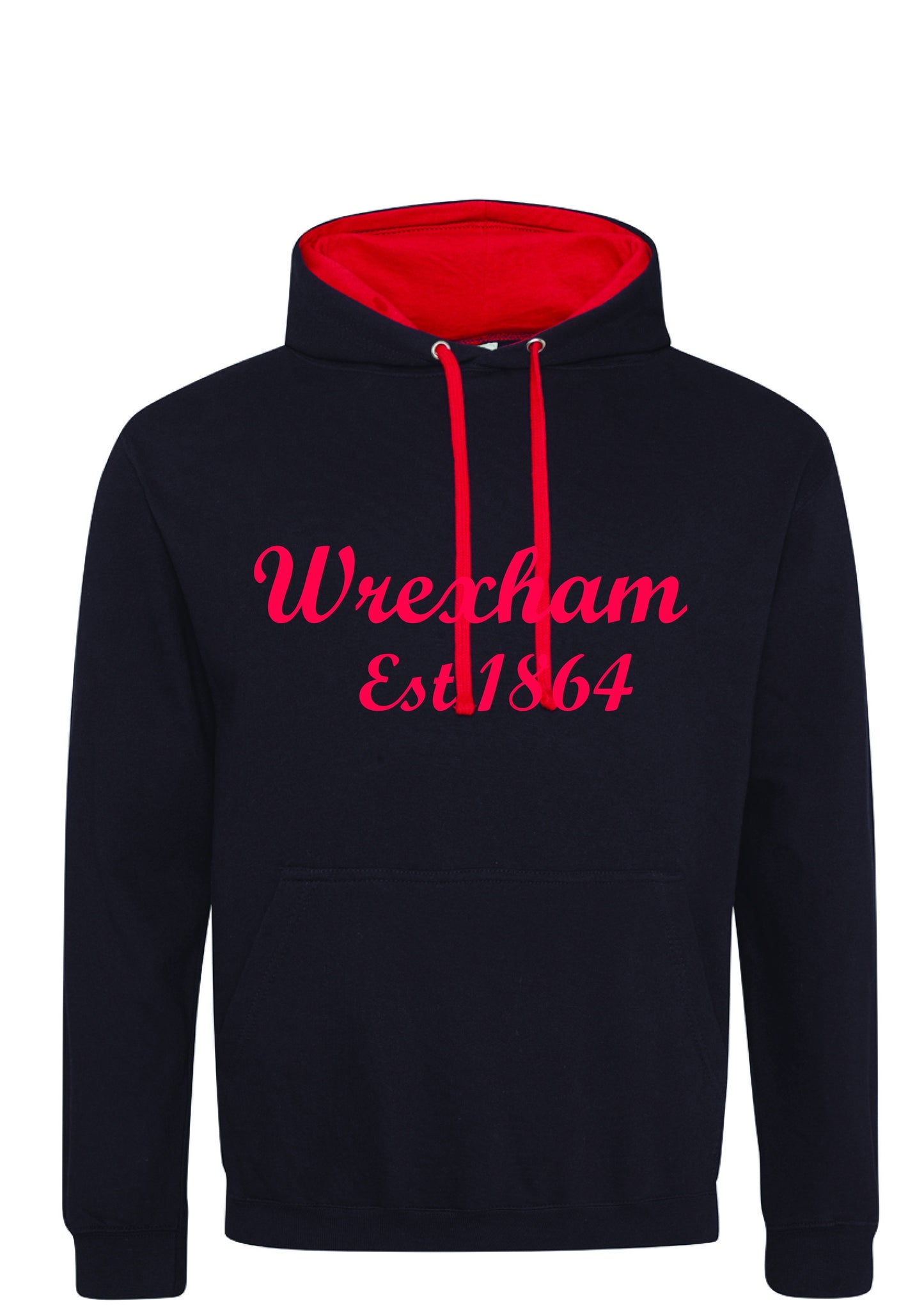 Wrexham Est 1864 Contrast Hood Hoodie (Adult)