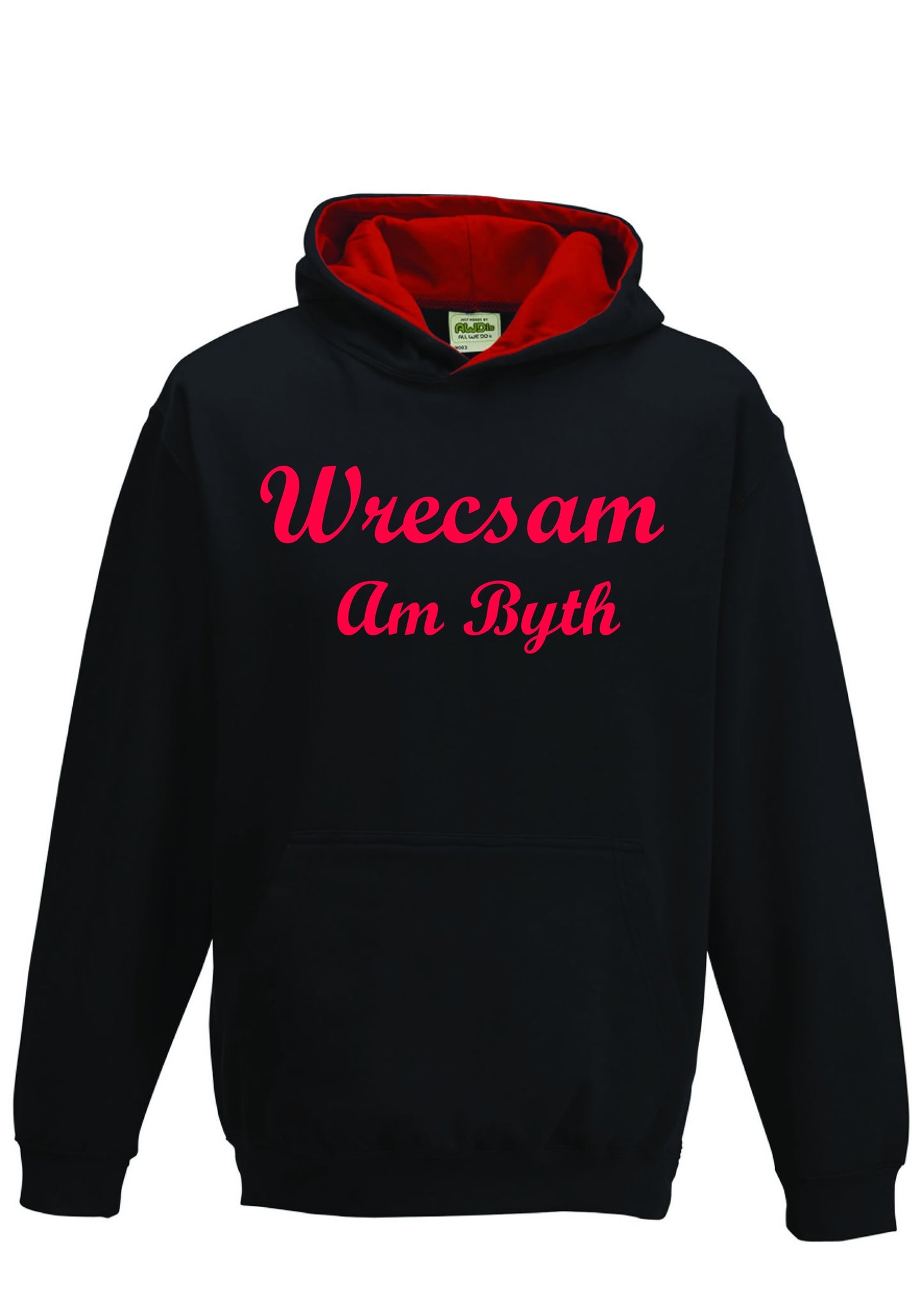 Wrecsam Am Byth Contrast Hood Hoodie (Childrens)