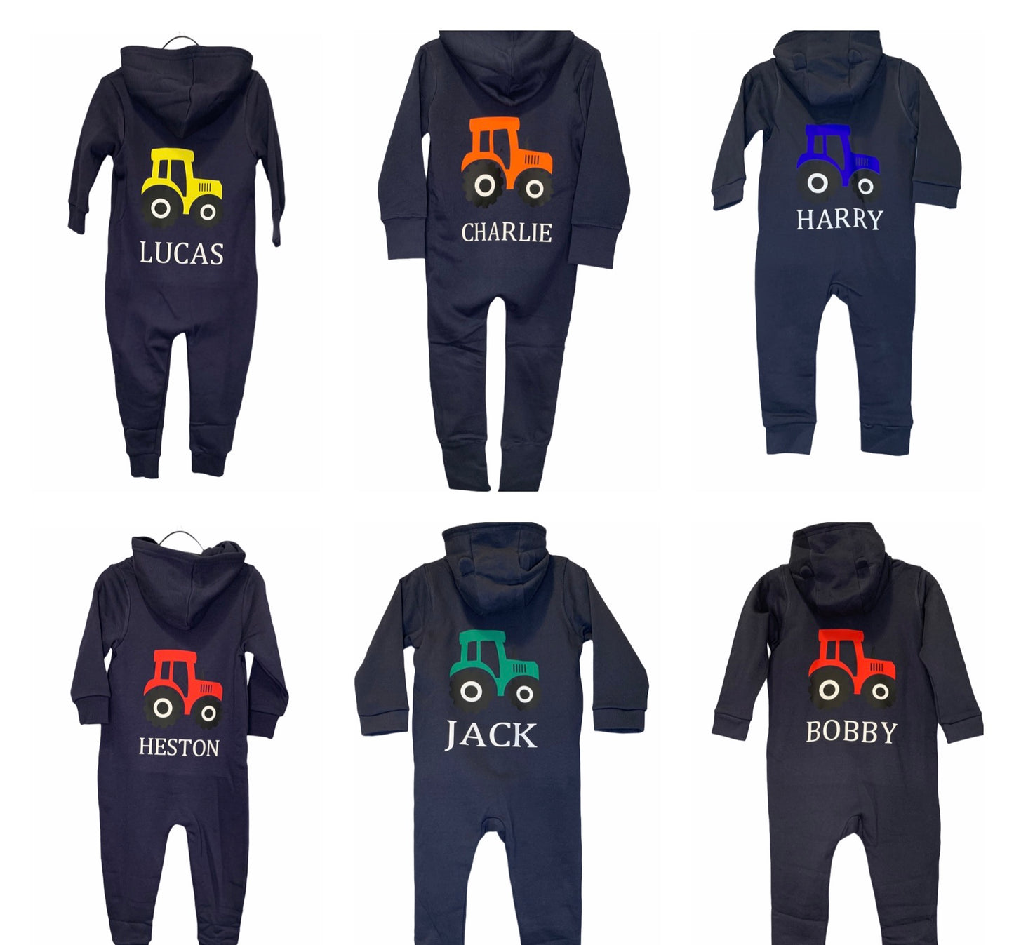 Personalised Tractor Onesie