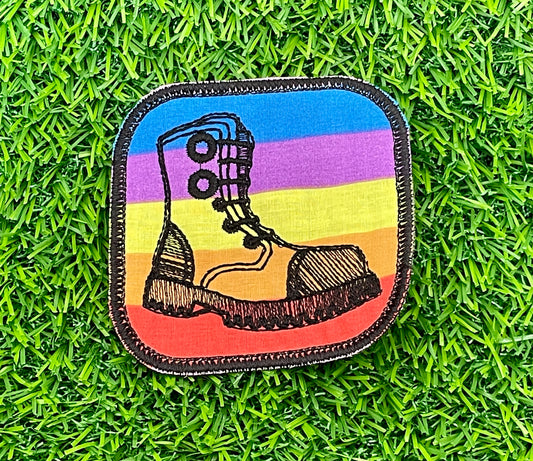 Rainbow Boots Square Patch