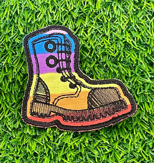 The Rainbow Boot embroidered patch