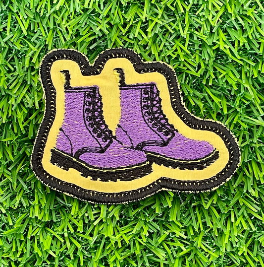 Double Boots Embroidery Patch (Various colours avaiable)