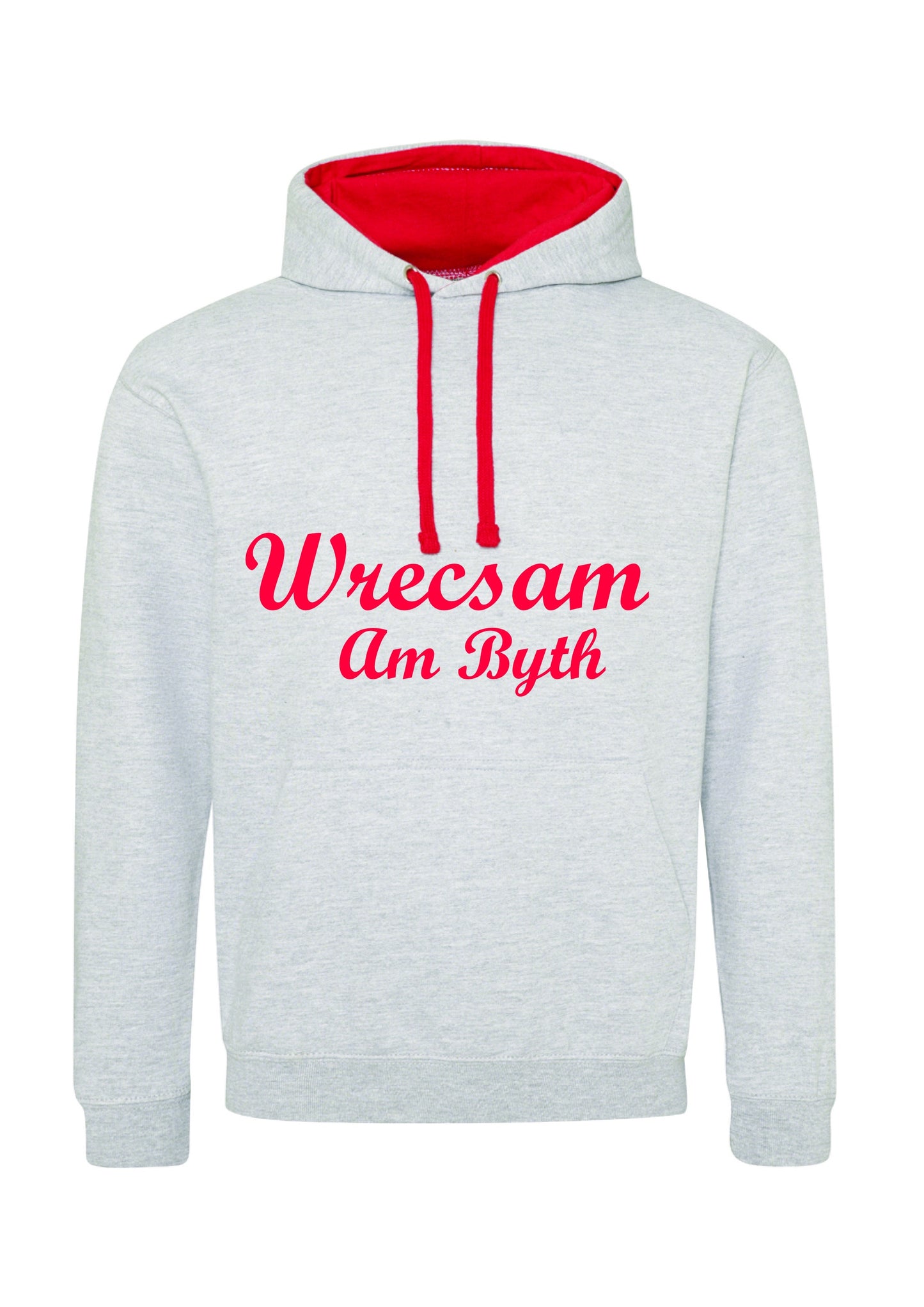 Wrecsam Am Byth Contrast Hood Hoodie (Adult)