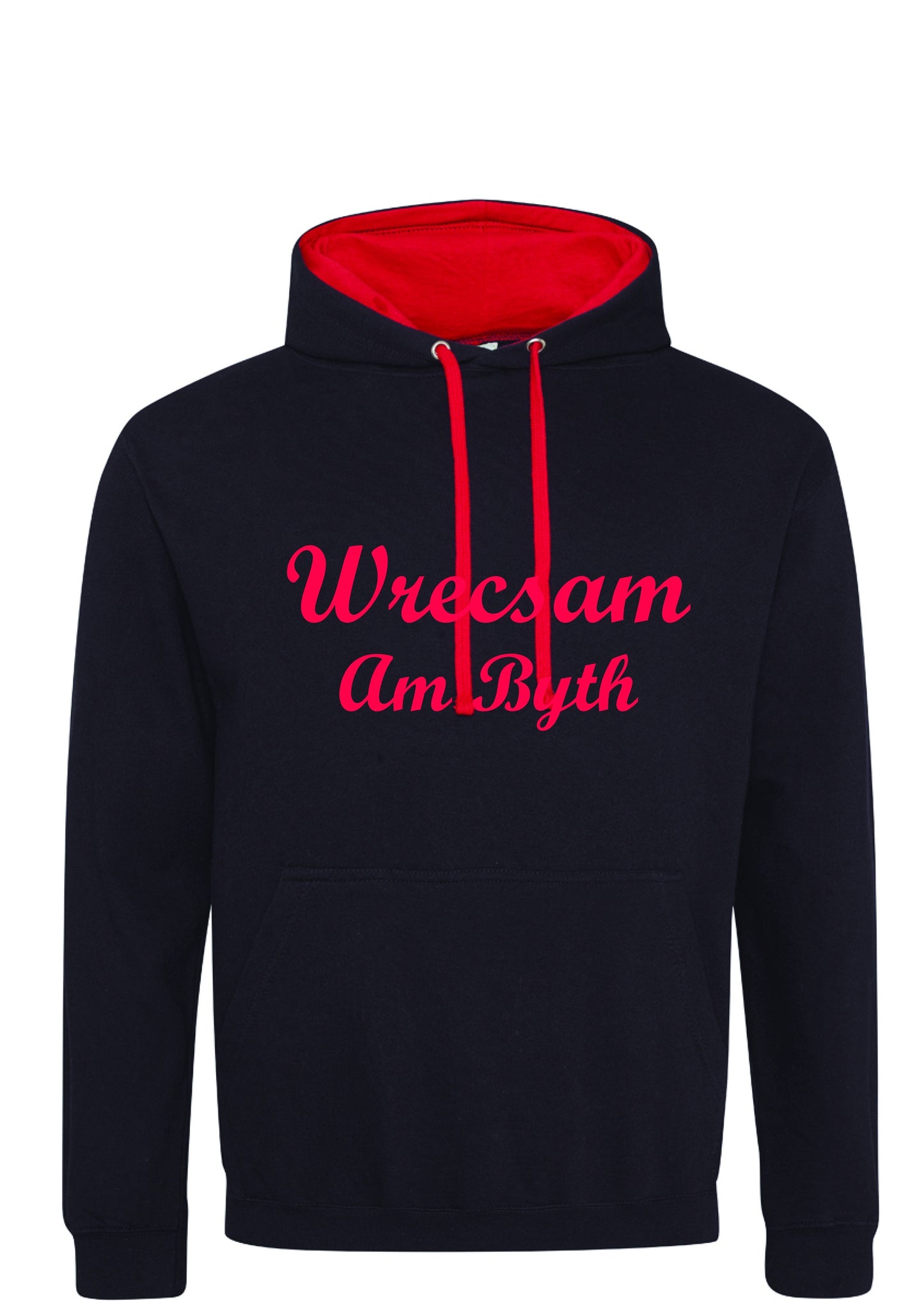 Wrecsam Am Byth Contrast Hood Hoodie (Adult)
