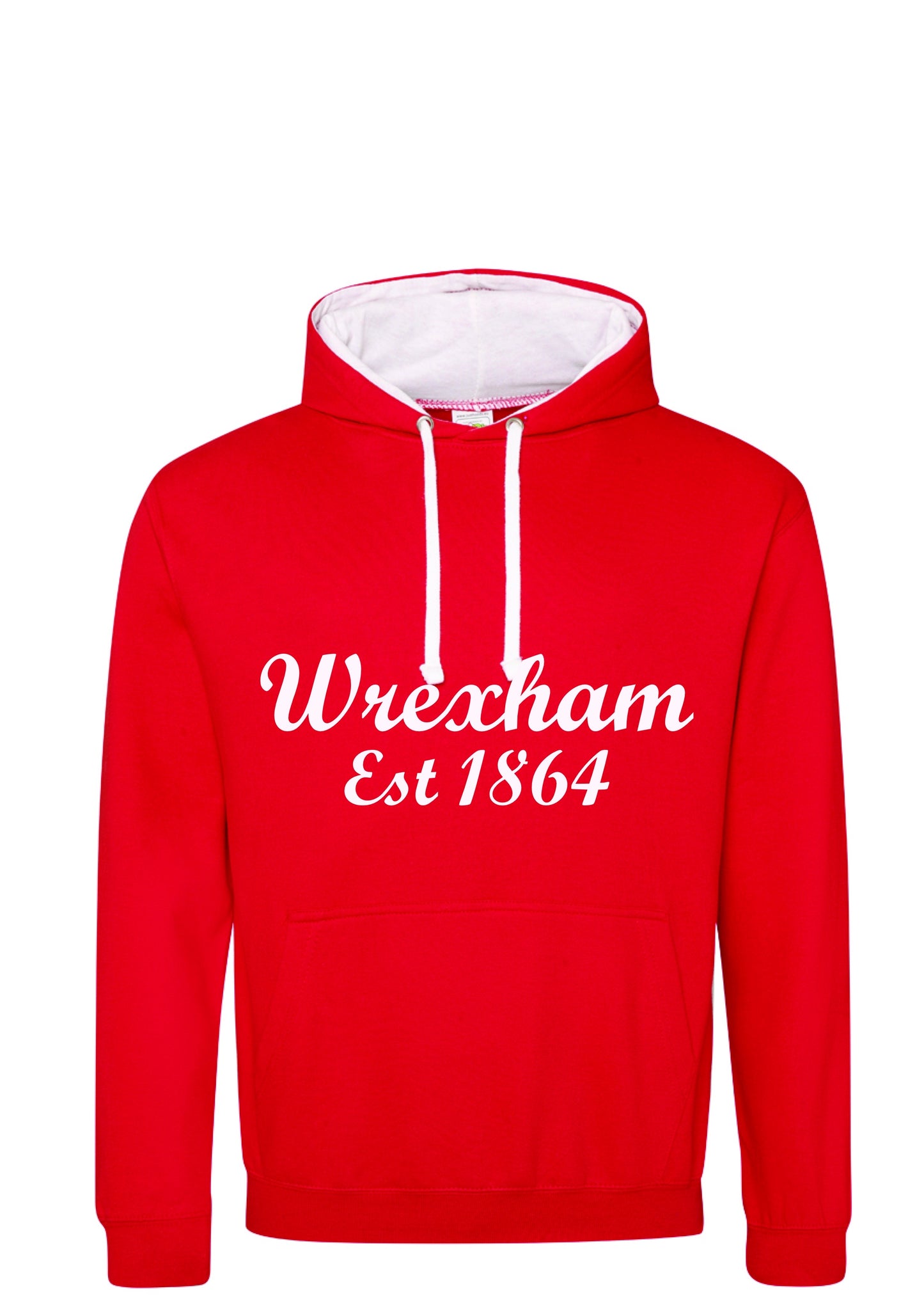 Wrexham Est 1864 Contrast Hood Hoodie (Adult)