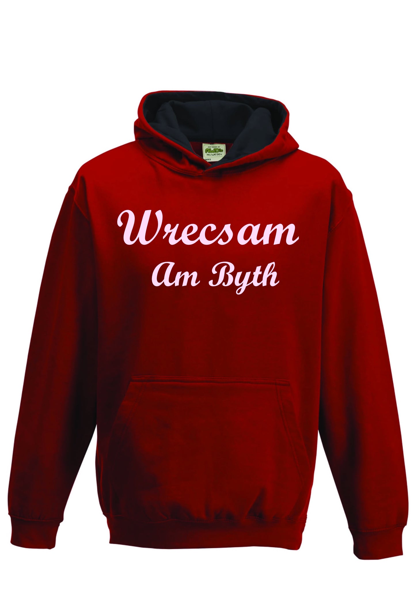 Wrecsam Am Byth Contrast Hood Hoodie (Childrens)