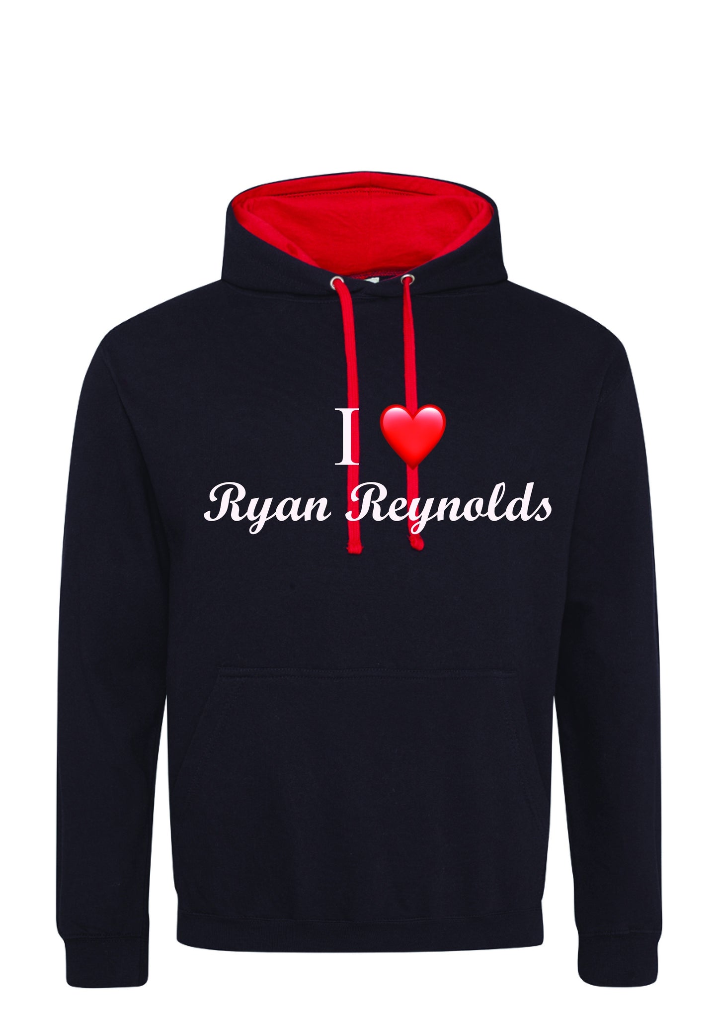I love Ryan Reynolds Contrast Hood Hoodie (Adult)