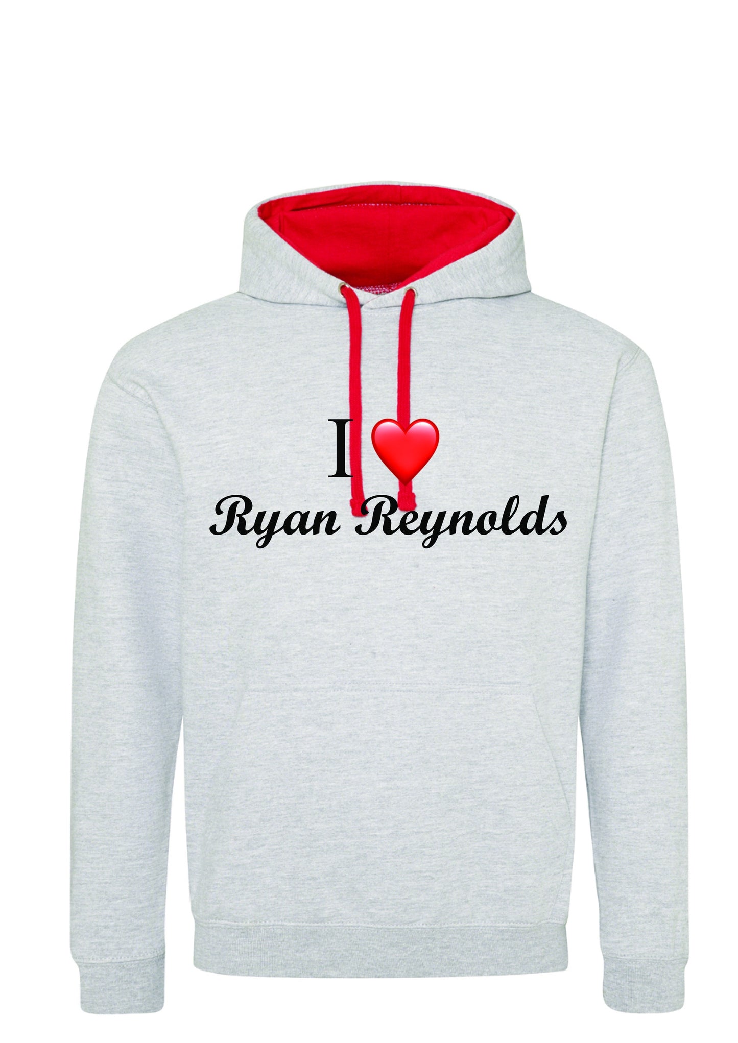 I love Ryan Reynolds Contrast Hood Hoodie (Adult)