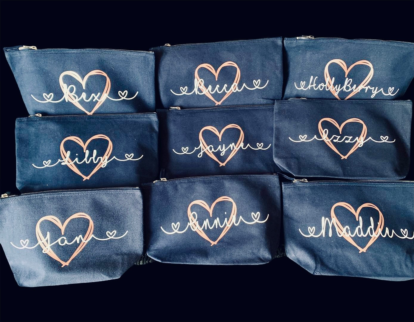 Personalised Zipped Pouch/Make up bag