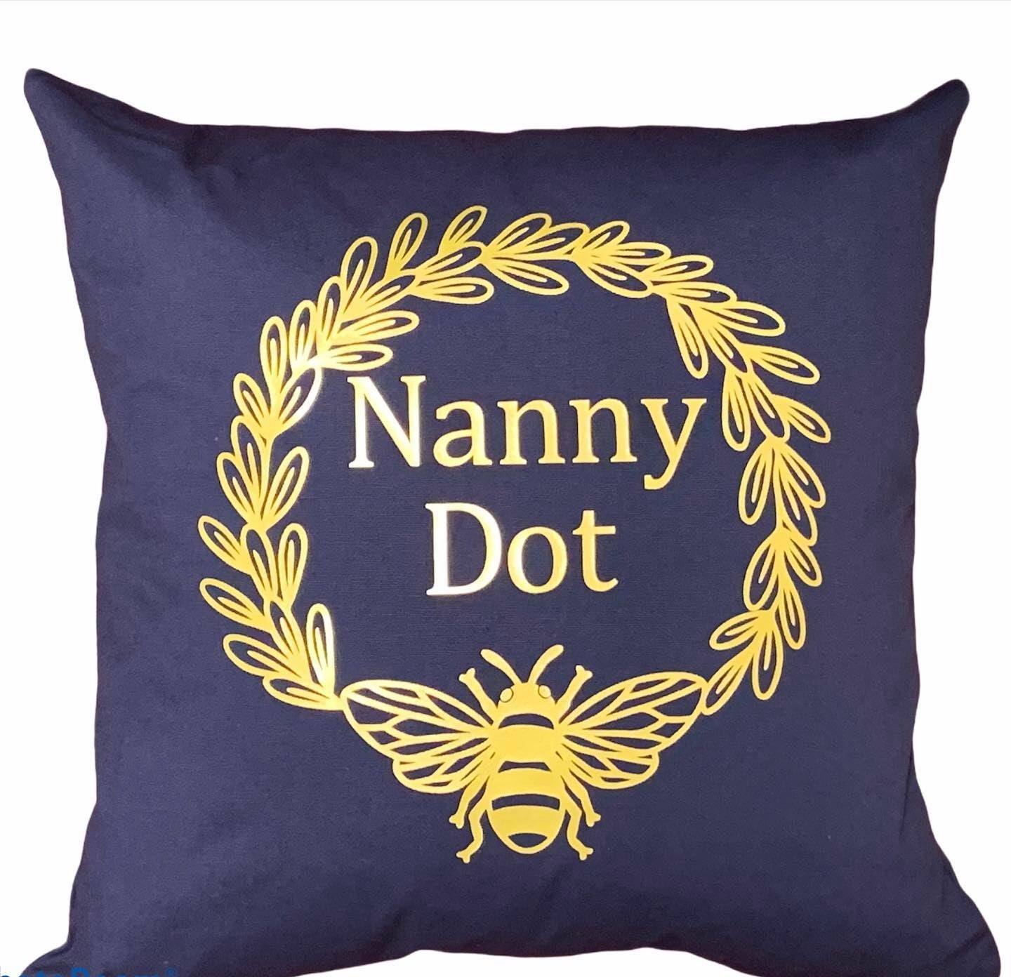 Personalised Bee Wreath Cushion